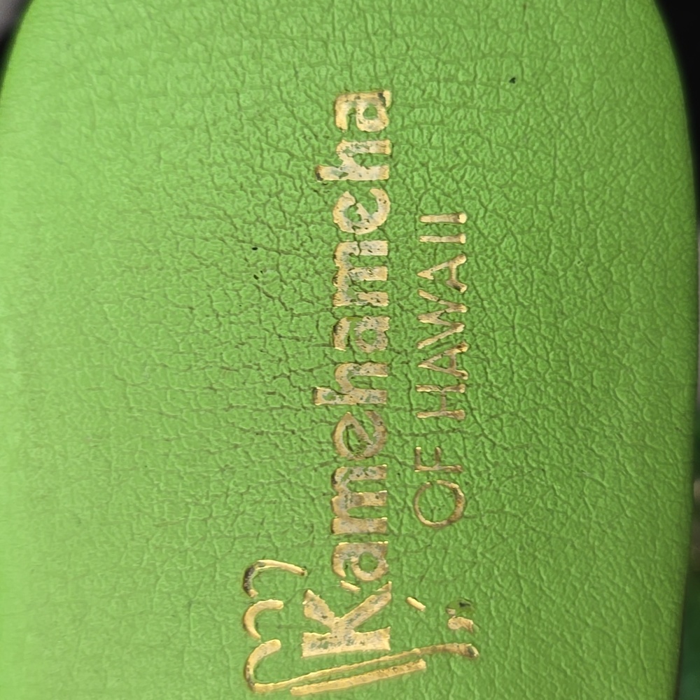 Green Floral Embellished Sandals with Flat Footbed - Picture 9 of 9